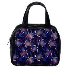 Turtles Swim In The Water Among The Plants Classic Handbag (one Side) by SychEva