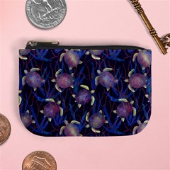 Turtles Swim In The Water Among The Plants Mini Coin Purse by SychEva