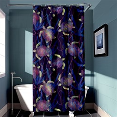 Turtles Swim In The Water Among The Plants Shower Curtain 36  X 72  (stall)  by SychEva