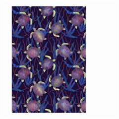 Turtles Swim In The Water Among The Plants Small Garden Flag (two Sides) by SychEva