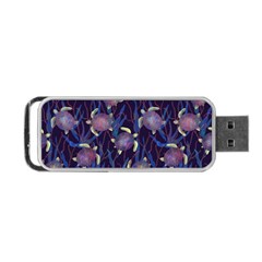 Turtles Swim In The Water Among The Plants Portable Usb Flash (two Sides) by SychEva