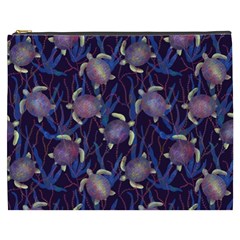 Turtles Swim In The Water Among The Plants Cosmetic Bag (xxxl) by SychEva