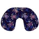 Turtles Swim In The Water Among The Plants Travel Neck Pillow Front