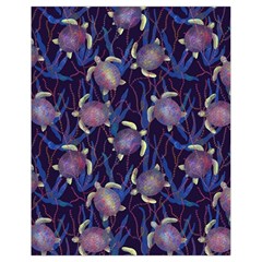 Turtles Swim In The Water Among The Plants Drawstring Bag (small) by SychEva