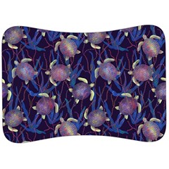 Turtles Swim In The Water Among The Plants Velour Seat Head Rest Cushion by SychEva