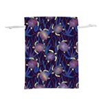 Turtles Swim In The Water Among The Plants Lightweight Drawstring Pouch (M) Back