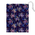 Turtles Swim In The Water Among The Plants Drawstring Pouch (5XL) Front