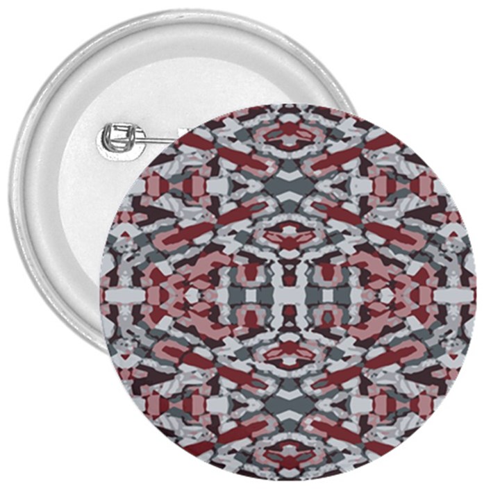 Multicolored Intricate Geometric Pattern 3  Buttons