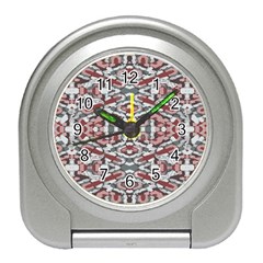 Multicolored Intricate Geometric Pattern Travel Alarm Clock by dflcprintsclothing