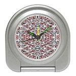 Multicolored Intricate Geometric Pattern Travel Alarm Clock Front