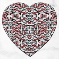 Multicolored Intricate Geometric Pattern Jigsaw Puzzle (heart) by dflcprintsclothing