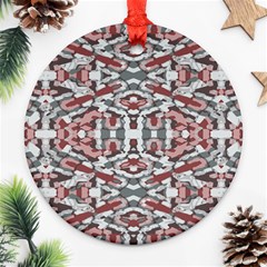 Multicolored Intricate Geometric Pattern Round Ornament (two Sides)