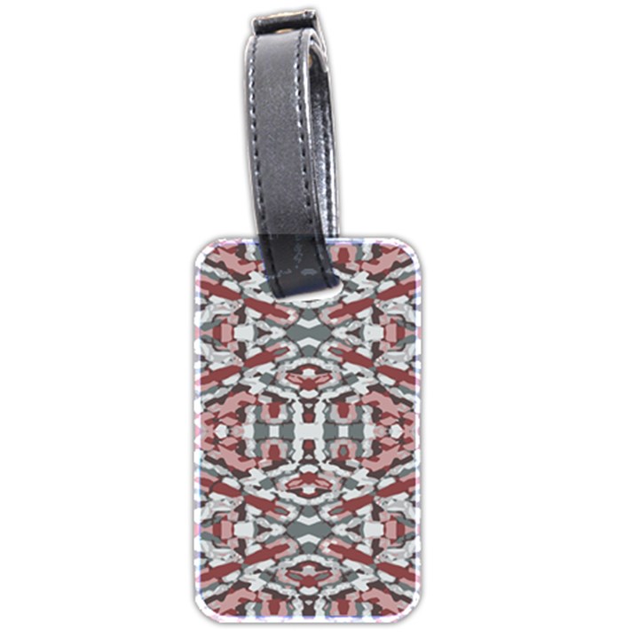 Multicolored Intricate Geometric Pattern Luggage Tag (two sides)