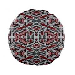 Multicolored Intricate Geometric Pattern Standard 15  Premium Round Cushions by dflcprintsclothing