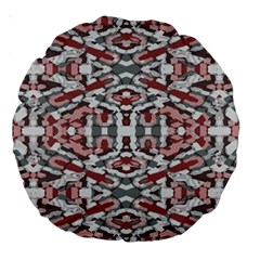 Multicolored Intricate Geometric Pattern Large 18  Premium Round Cushions by dflcprintsclothing