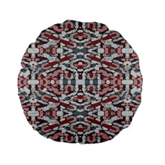 Multicolored Intricate Geometric Pattern Standard 15  Premium Flano Round Cushions by dflcprintsclothing