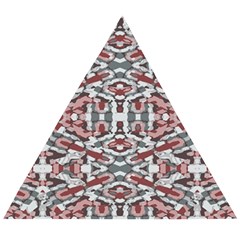 Multicolored Intricate Geometric Pattern Wooden Puzzle Triangle by dflcprintsclothing