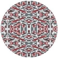 Multicolored Intricate Geometric Pattern Wooden Puzzle Round by dflcprintsclothing