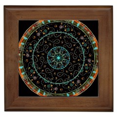 Mandala - 0008b - The Coffee Eye Framed Tile by WetdryvacsLair