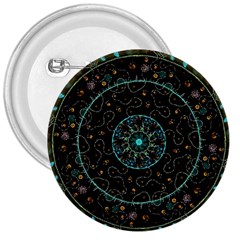 Mandala - 0008b - The Coffee Eye 3  Buttons by WetdryvacsLair