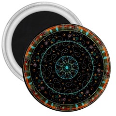 Mandala - 0008b - The Coffee Eye 3  Magnets by WetdryvacsLair