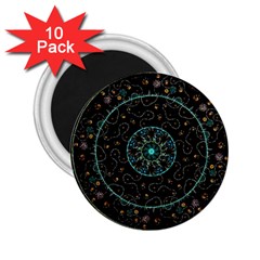 Mandala - 0008b - The Coffee Eye 2 25  Magnets (10 Pack)  by WetdryvacsLair