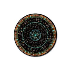 Mandala - 0008b - The Coffee Eye Magnet 3  (round) by WetdryvacsLair