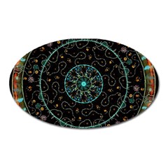 Mandala - 0008b - The Coffee Eye Oval Magnet by WetdryvacsLair