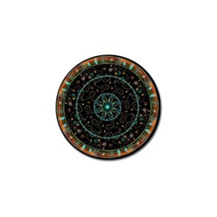 Mandala - 0008b - The Coffee Eye Golf Ball Marker by WetdryvacsLair