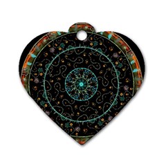 Mandala - 0008b - The Coffee Eye Dog Tag Heart (two Sides) by WetdryvacsLair