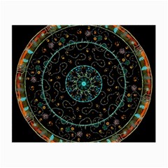 Mandala - 0008b - The Coffee Eye Small Glasses Cloth (2 Sides) by WetdryvacsLair