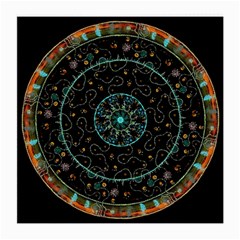 Mandala - 0008b - The Coffee Eye Medium Glasses Cloth (2 Sides) by WetdryvacsLair