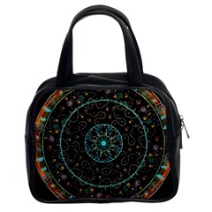 Mandala - 0008b - The Coffee Eye Classic Handbag (two Sides) by WetdryvacsLair