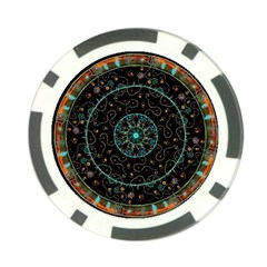 Mandala - 0008b - The Coffee Eye Poker Chip Card Guard (10 Pack) by WetdryvacsLair