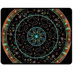 Mandala - 0008b - The Coffee Eye Fleece Blanket (medium)  by WetdryvacsLair