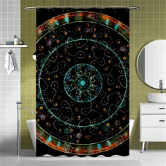 Mandala - 0008b - The Coffee Eye Shower Curtain 48  X 72  (small)  by WetdryvacsLair