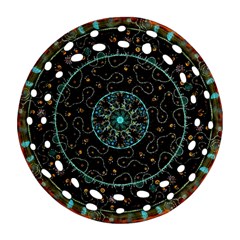 Mandala - 0008b - The Coffee Eye Ornament (round Filigree) by WetdryvacsLair