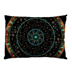 Mandala - 0008b - The Coffee Eye Pillow Case (two Sides) by WetdryvacsLair