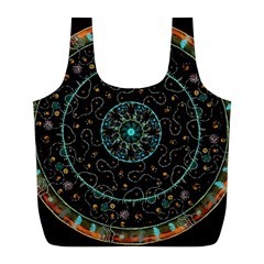 Mandala - 0008b - The Coffee Eye Full Print Recycle Bag (l) by WetdryvacsLair