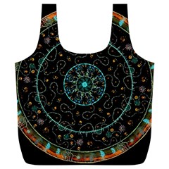 Mandala - 0008b - The Coffee Eye Full Print Recycle Bag (xl) by WetdryvacsLair