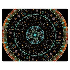 Mandala - 0008b - The Coffee Eye Double Sided Flano Blanket (medium)  by WetdryvacsLair