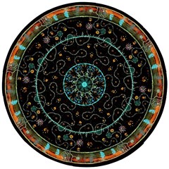 Mandala - 0008b - The Coffee Eye Wooden Puzzle Round by WetdryvacsLair