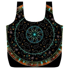 Mandala - 0008b - The Coffee Eye Full Print Recycle Bag (xxl) by WetdryvacsLair