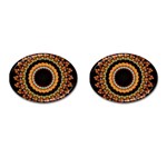 Mandala - 0009 - A Fast 24 Cufflinks (Oval) Front(Pair)