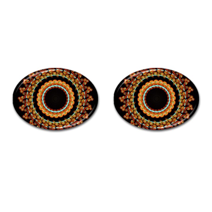 Mandala - 0009 - A Fast 24 Cufflinks (Oval)