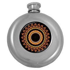 Mandala - 0009 - A Fast 24 Round Hip Flask (5 Oz) by WetdryvacsLair