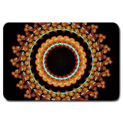 Mandala - 0009 - A Fast 24 Large Doormat  by WetdryvacsLair