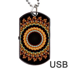 Mandala - 0009 - A Fast 24 Dog Tag Usb Flash (one Side) by WetdryvacsLair