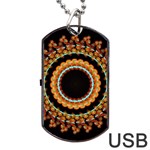 Mandala - 0009 - A Fast 24 Dog Tag USB Flash (Two Sides) Front