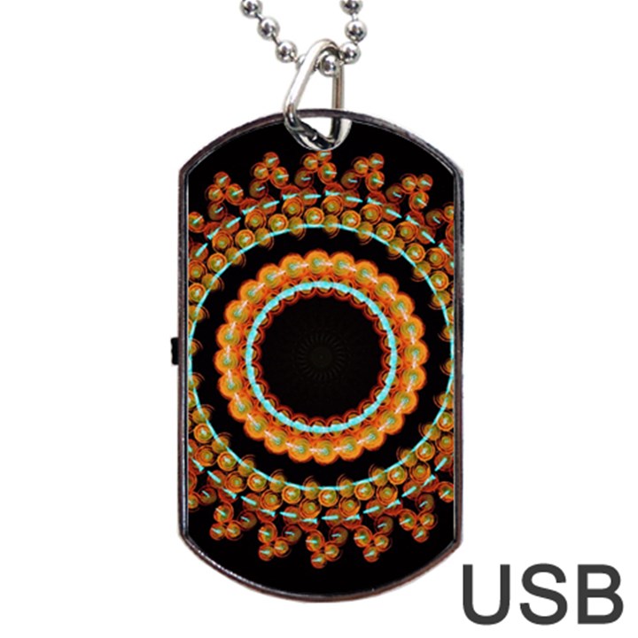 Mandala - 0009 - A Fast 24 Dog Tag USB Flash (Two Sides)